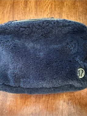 lululemon athletica Black Plush Zip Toiletry Pouch